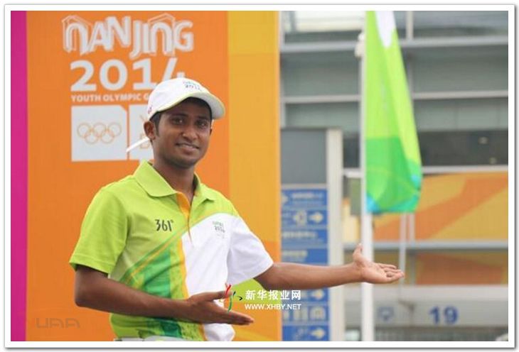 沙木在青奥赛场提供服务